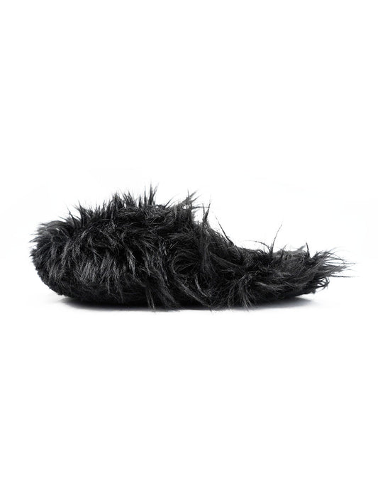 DEMODE FAUX FUR MULES ( BLK )