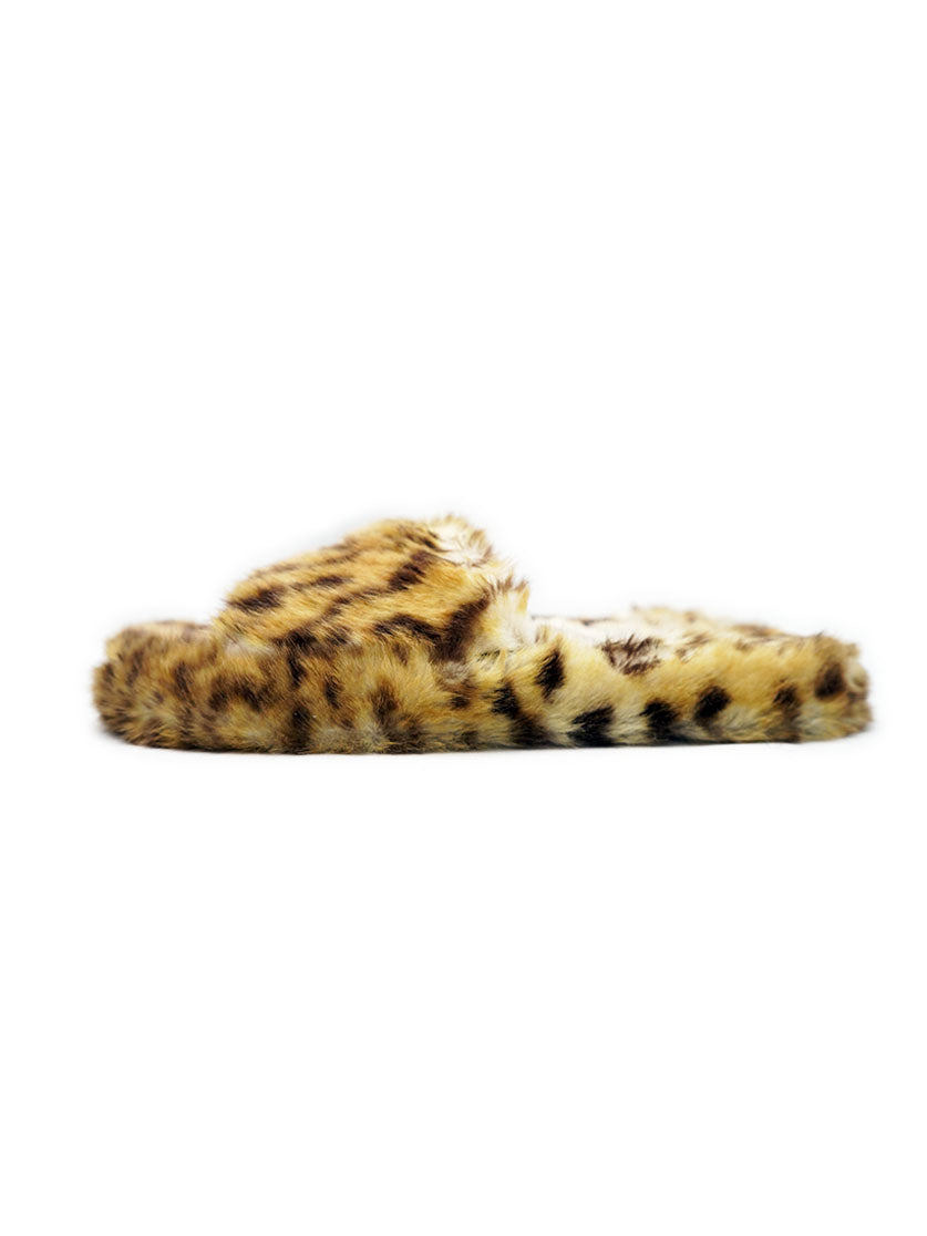 DEMODE FAUX FUR SLIDES ( CHEETAH )