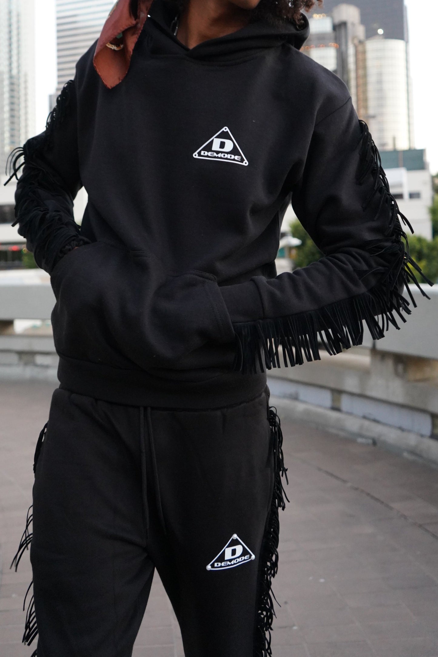 FRINGE LOGO HOODIE